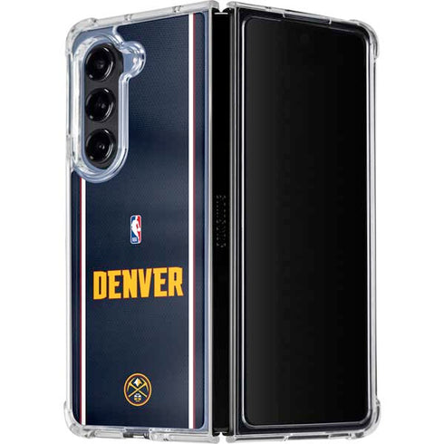 NBA Denver Nuggets Jersey Galaxy Z Fold5 5G Clear Case